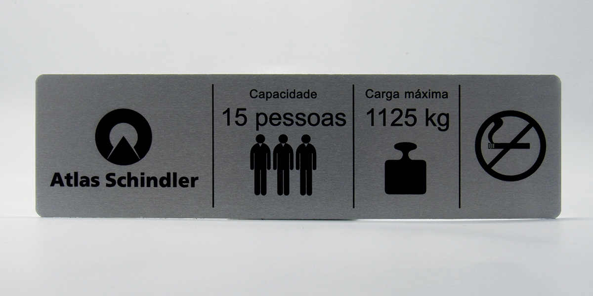 Placa de Capacidade e Proibido Fumar 