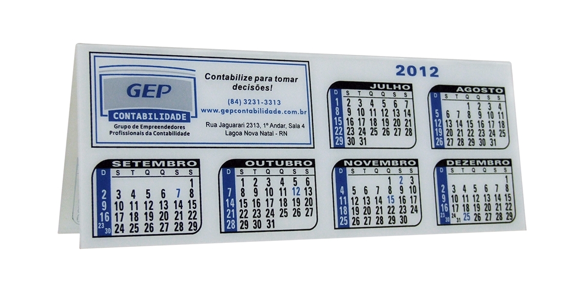 Calendário personalizado para brindes