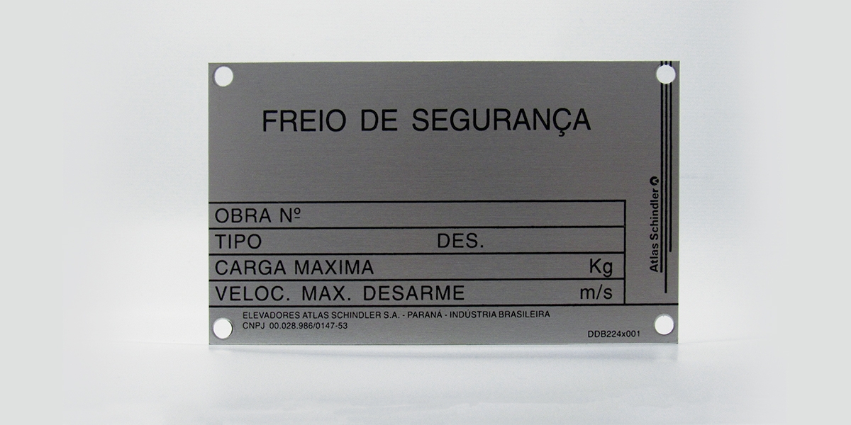 Placas Informativas em Aço Inox